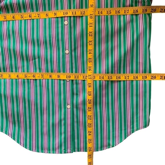 Lauren Ralph Lauren NWT 100% Cotton Woman’s Button Down Vertical Striped Shirt - Picture 8 of 13